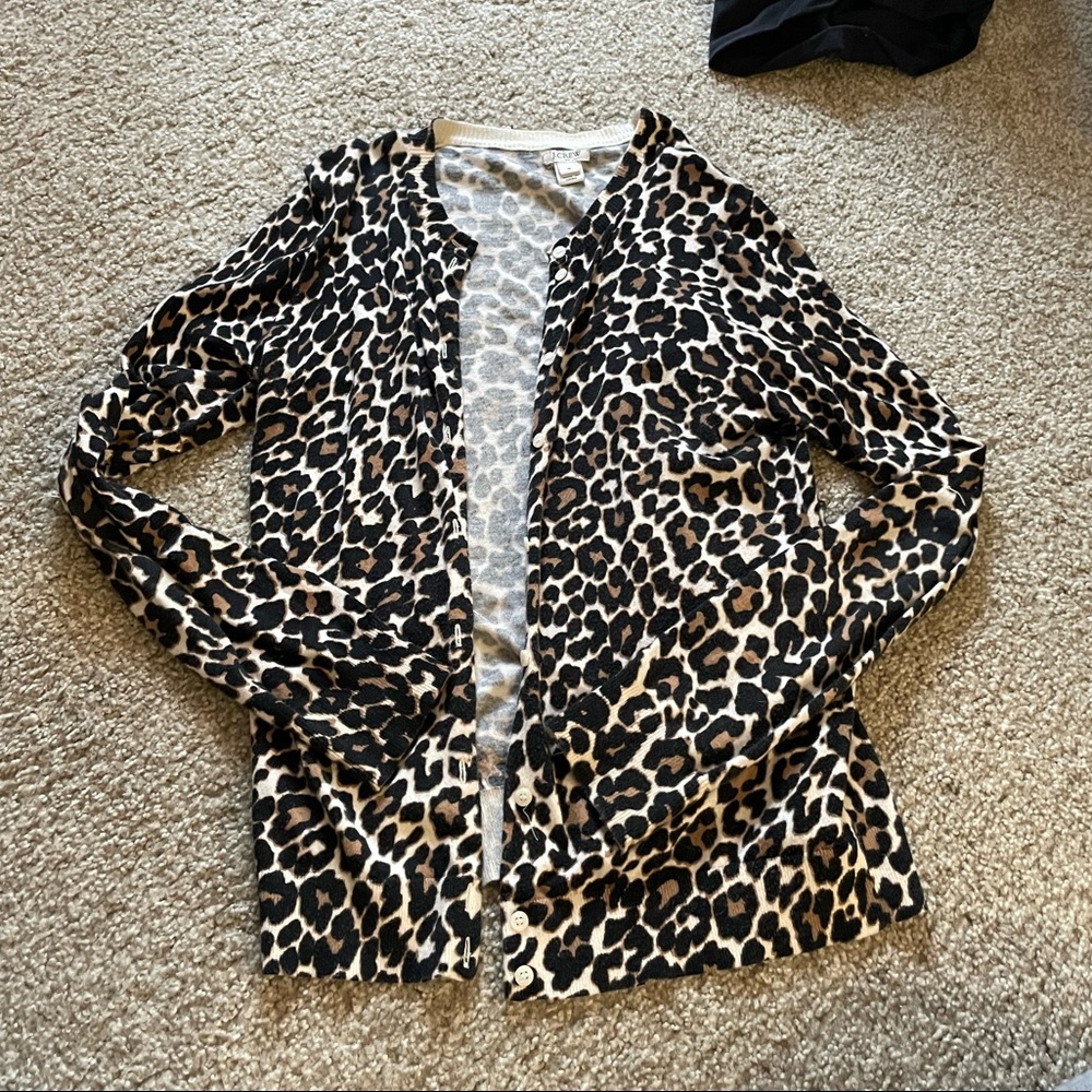 J. Crew cheetah print cardigan